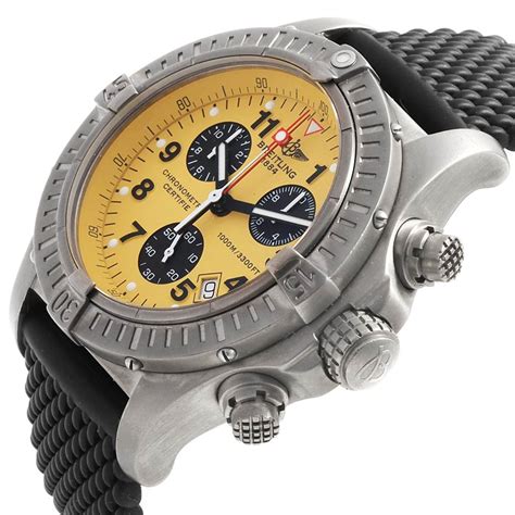 breitling aeromarine chrono avenger m1 ref. e73360 in titanium|Breitling e73360 titanium.